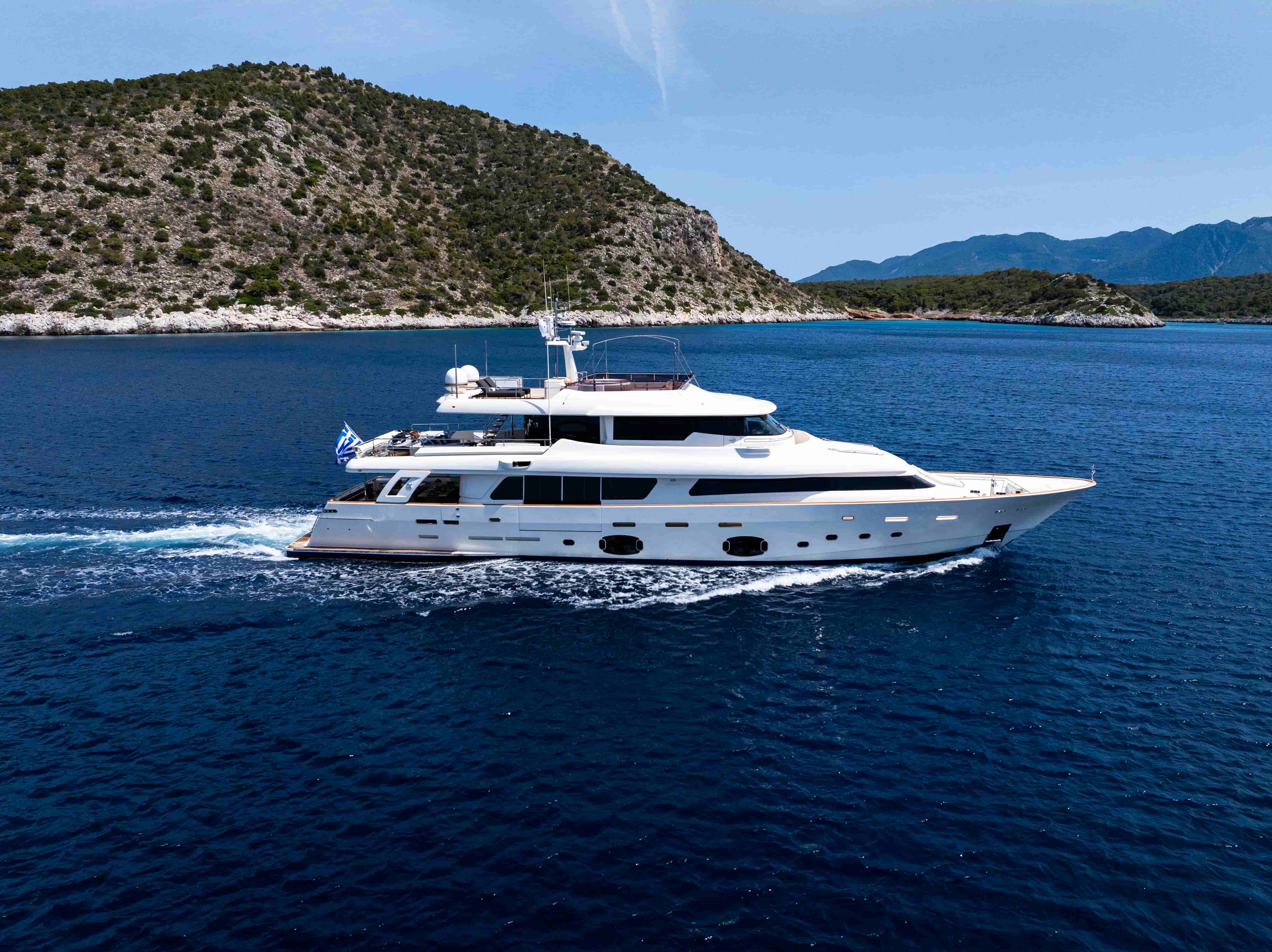 Superyacht on the water